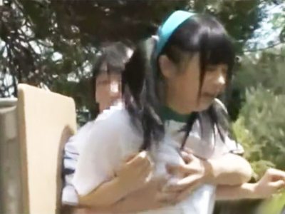 体育祭の最中に起きた悲劇！未発達ボディに興奮した淫乱に茂みで犯されるJK美少女