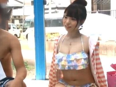 水着美少女がマッサージ体験で発情→その場で種付けパコ開始ｗ